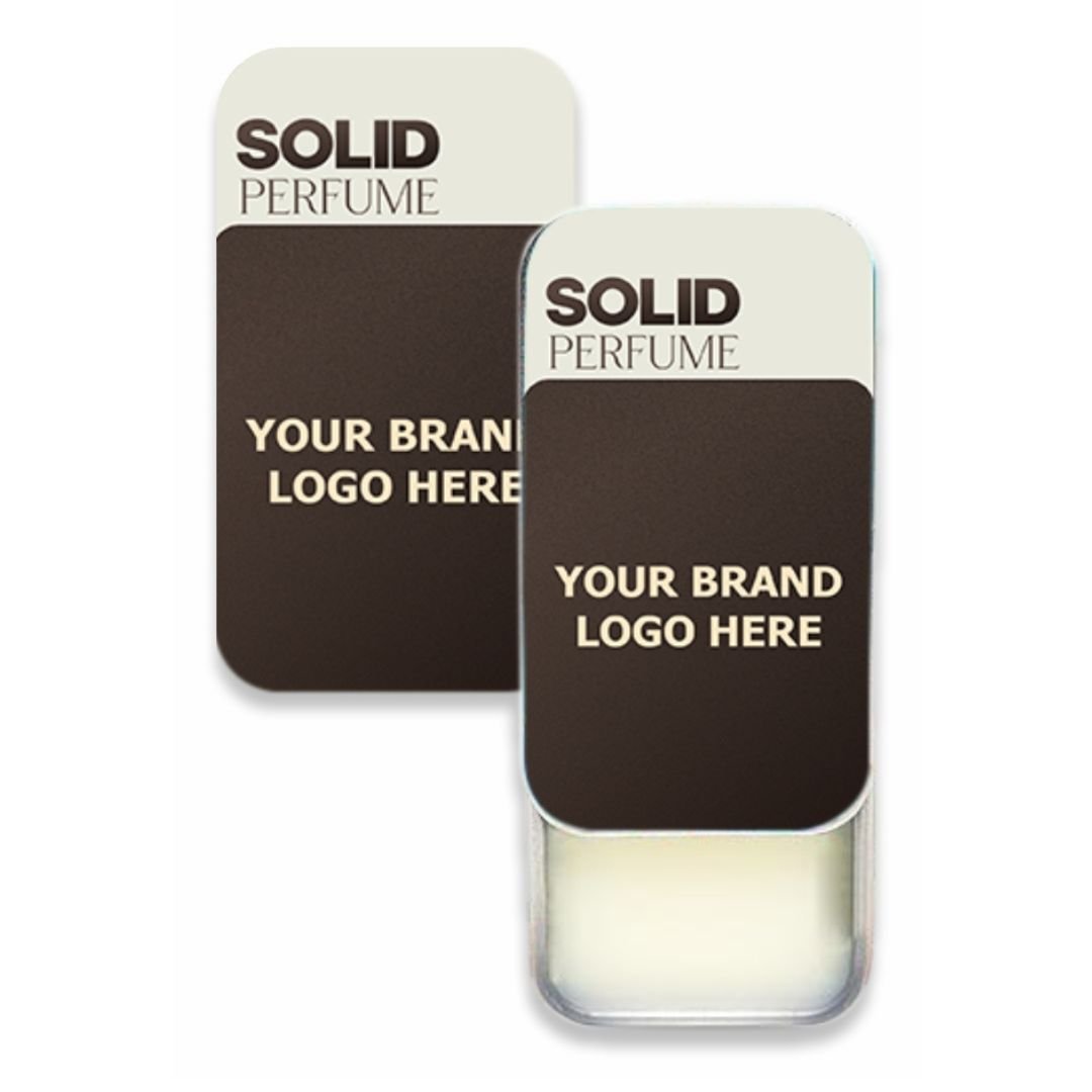 Solid perfume product for brand manufacturing