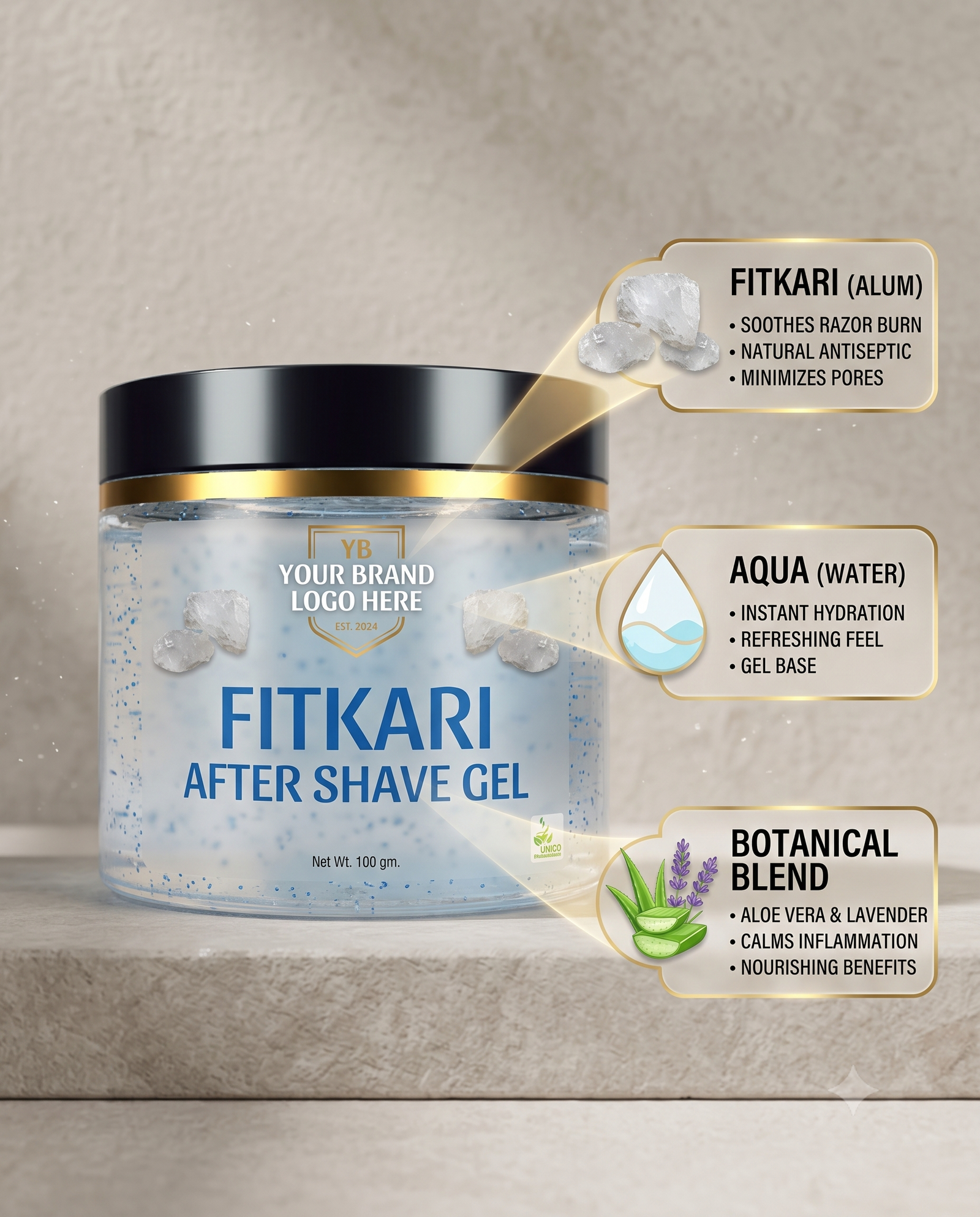 Fitkari After Shave Gel Manufacturer in India - Unico Pharmaceuticals