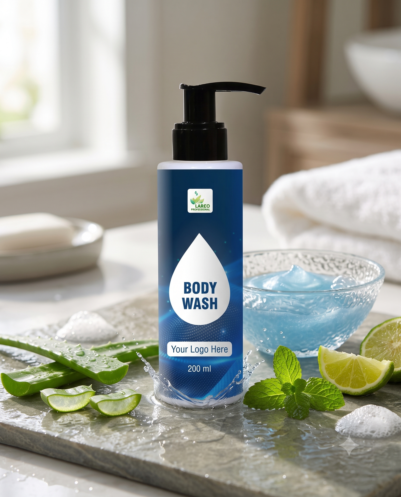 Private label body wash manufacturer 200ml custom bottle packaging