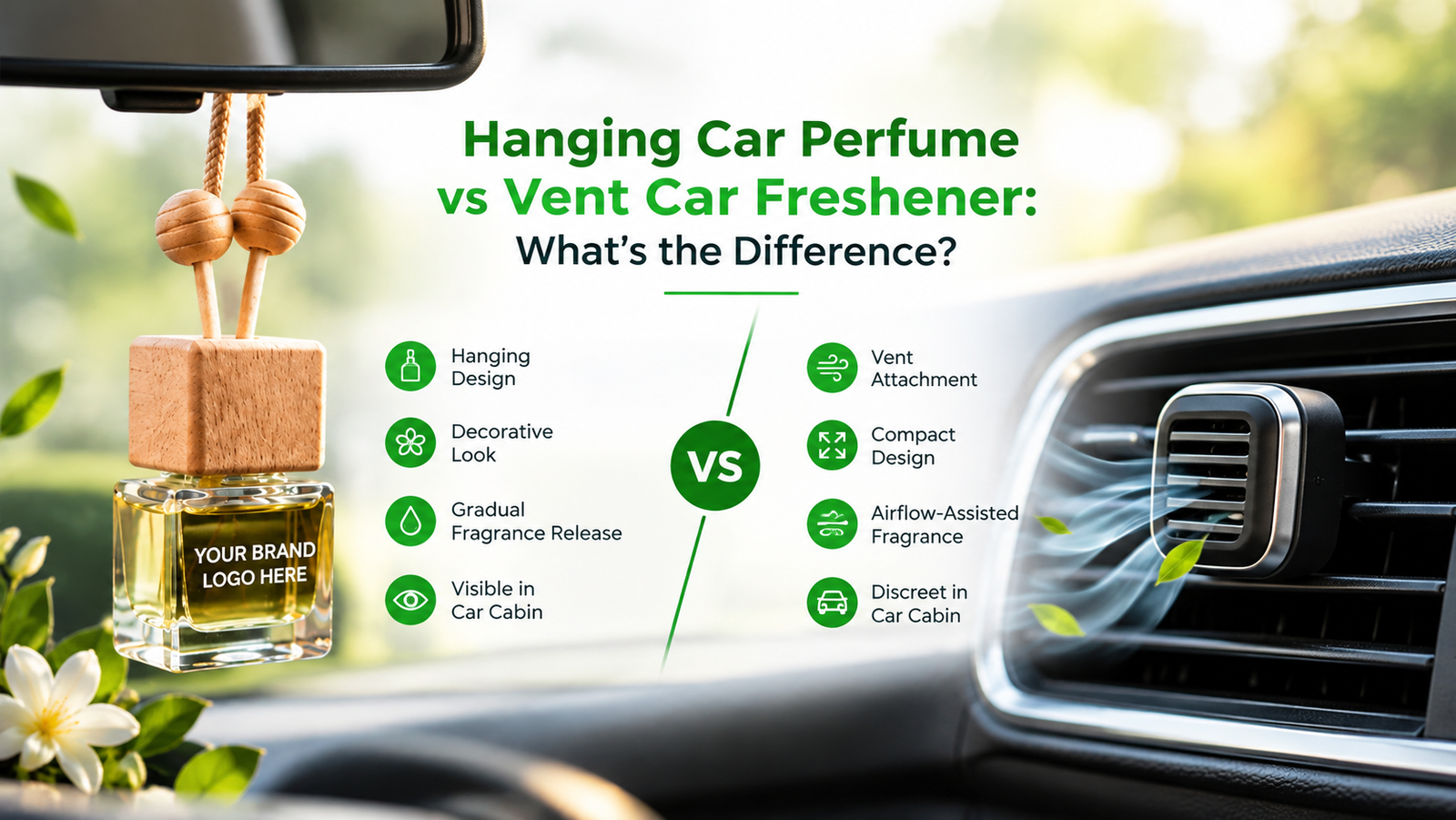 Hanging Car Perfume vs Vent Car Freshener