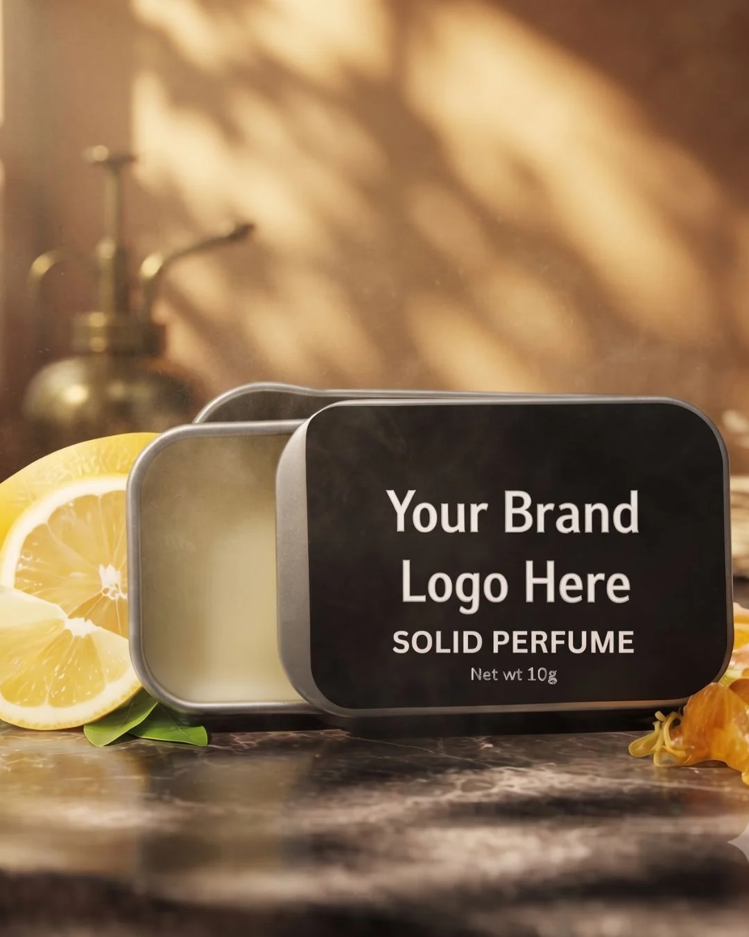Tin Slider Solid Perfume Packaging