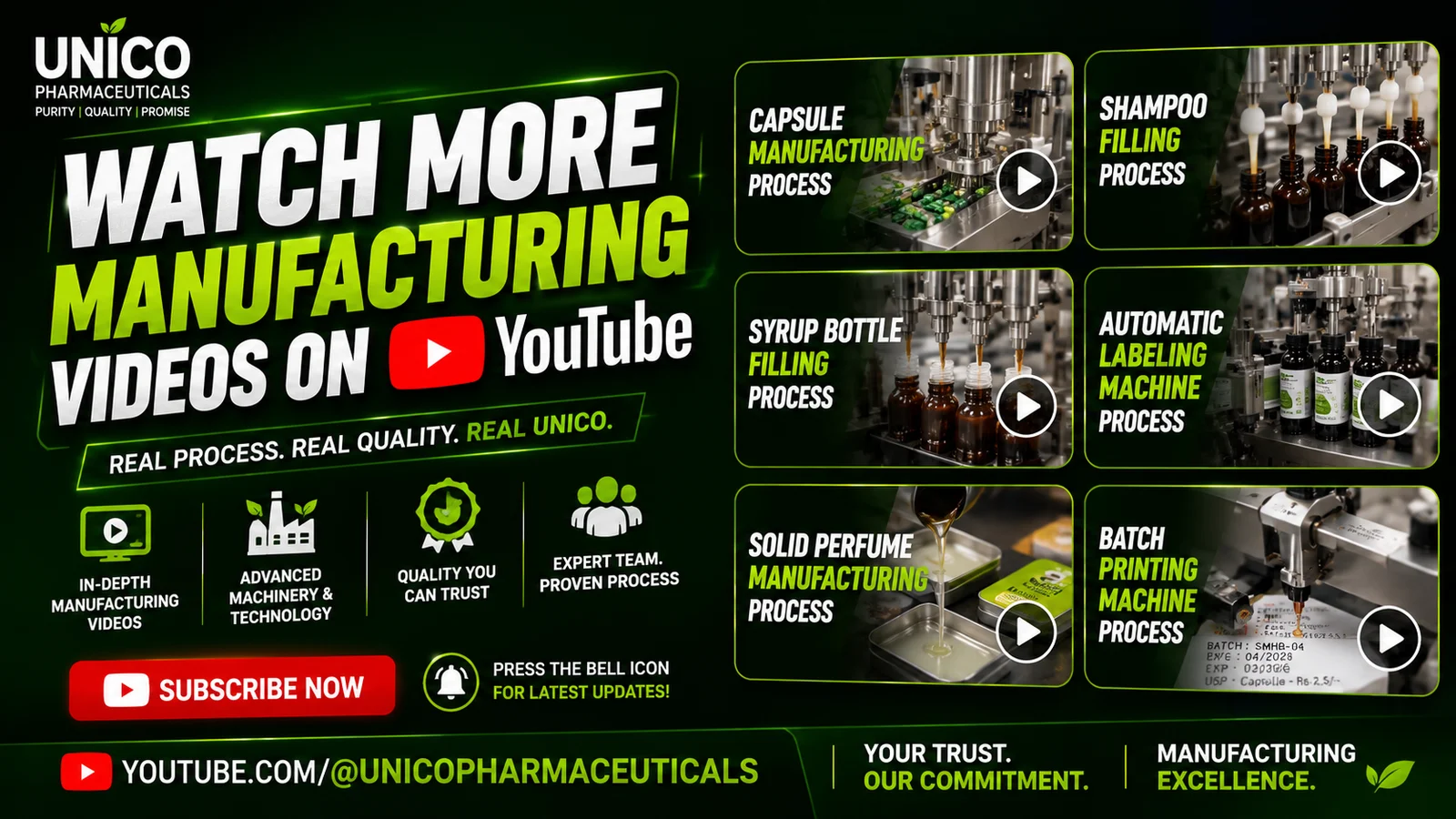 Unico Pharmaceuticals Manufacturing Videos
